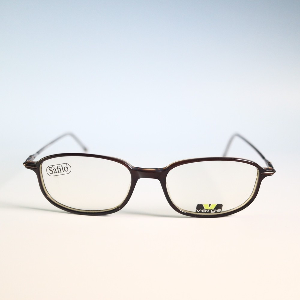 SAFILO verge TEK C4M 50-17 135 slim frame eyeglasses glasses brown Full Rim N6
